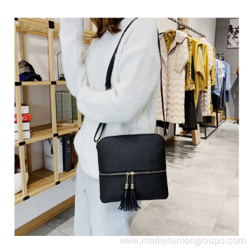 Female Simple Designer Pu Softback Vegan Leather Envelope Bag Messenger Shoulder Handbag for women Small Square 2020